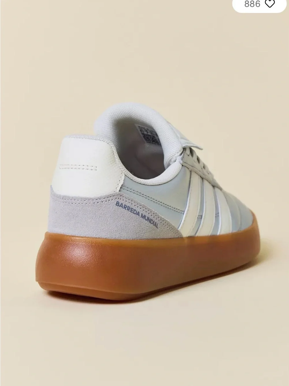 Adidas Barreda Mundial Women Silver Metallic Sneakers with Gum Sole